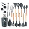 35Pcs Kitchen Cooking Utensils Set Spatula Set Baking Utensil Set Kitchen Accessories Necessities with Holder Egg Whisk Separator Tong Turner Spoons C