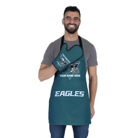 [Personalization Only] Official NFL Eagles Personalized Apron and BBQ Mitt Set