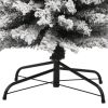 Slim Artificial Christmas Tree with Flocked Snow Green 8 ft PVC