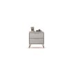 Manhattan Comfort Rockefeller 2.0 Mid-Century Modern 2-Drawer Nightstand in White