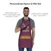 [Personalization Only] Official NFL Commanders Personalized Apron and BBQ Mitt Set