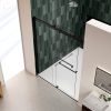 Bypass shower door, sliding door, with 5/16" tempered glass and Matted black finish 6074