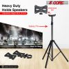 5 Core Speaker Stand Pair Tripod Floor Heavy Duty Adjustable Up to 72 Inch DJ Studio Monitor Stands Pole Mount- SS HD 2PK BLK WOB