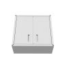 Manhattan Comfort Fortress 30" Floating Textured Metal Garage Cabinet with Adjustable Shelves in White