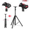 5 Core Speaker Stand Pair Tripod Floor Heavy Duty Adjustable Up to 72 Inch DJ Studio Monitor Stands Pole Mount- SS HD 2PK BLK WOB