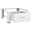 Washing Machine Pedestal with Drawer White