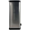 13.2 Gallon Trash Can, Plastic Rectangular Step Kitchen Trash Can, Silver