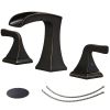 8" Widespread Waterfall Sink Faucet with Two Handles Oil Rubbed Bronze