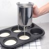 1pc Handheld Stainless Steel Batter Separator; Cupcake Batter Funnel; Batter Stirrer