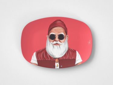 Santa Claus // 10"x14" Serving Platter // Christmas Gift Idea (Set: Set of 4)