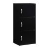 3-Shelf, 3-Door Multi-purpose Cabinet, Multiple Colors