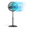 Oscillating Adjustable Pedestal Fan with 3-Speeds, 47" H, Black,