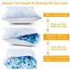 Cooling Memory Foam Pillow Ventilated Soft Bed Pillow w/ Cooling Gel Infused Memory Foam 2Pcs Queen Size