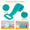 Silicone Back Scrubber Belt For Shower Exfoliating Foaming Body Wash Strap Brush Bristles Massage Dots