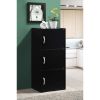 3-Shelf, 3-Door Multi-purpose Cabinet, Multiple Colors